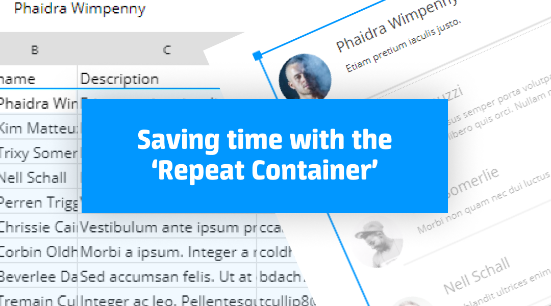Save time with the ‘Repeat Container’ component!