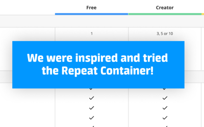 We were inspired and tried the Repeat Container!