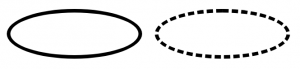 Ellipse Solid and Dashed Line Styles