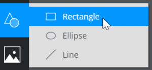 Select Rectangle from Shapes category in Component Library