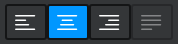 Text Alignment selection panel