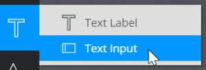 Selecting Text Input from Text category in Component Library