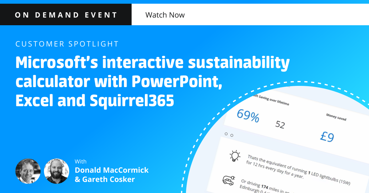 Squirrel365 event: How Salesforce help customers understand the ROI of their products with a value calculator, built in Squirrel.