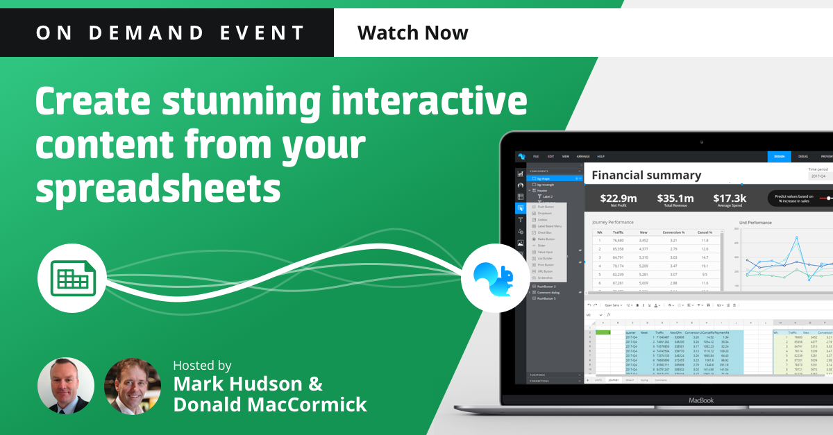 Squirrel365 event: Create interactive content from your spreadsheets